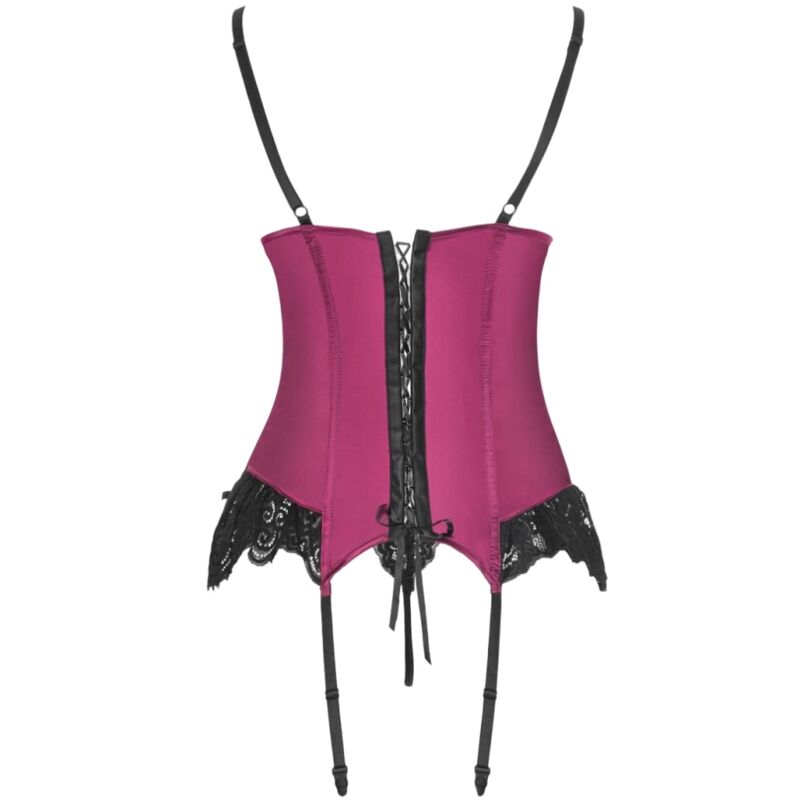 LIVCO CORSETTI FASHION - AGRAFENA CF 90436 CORSET + TANGA BORGONHA S/M - Sexshoptuga