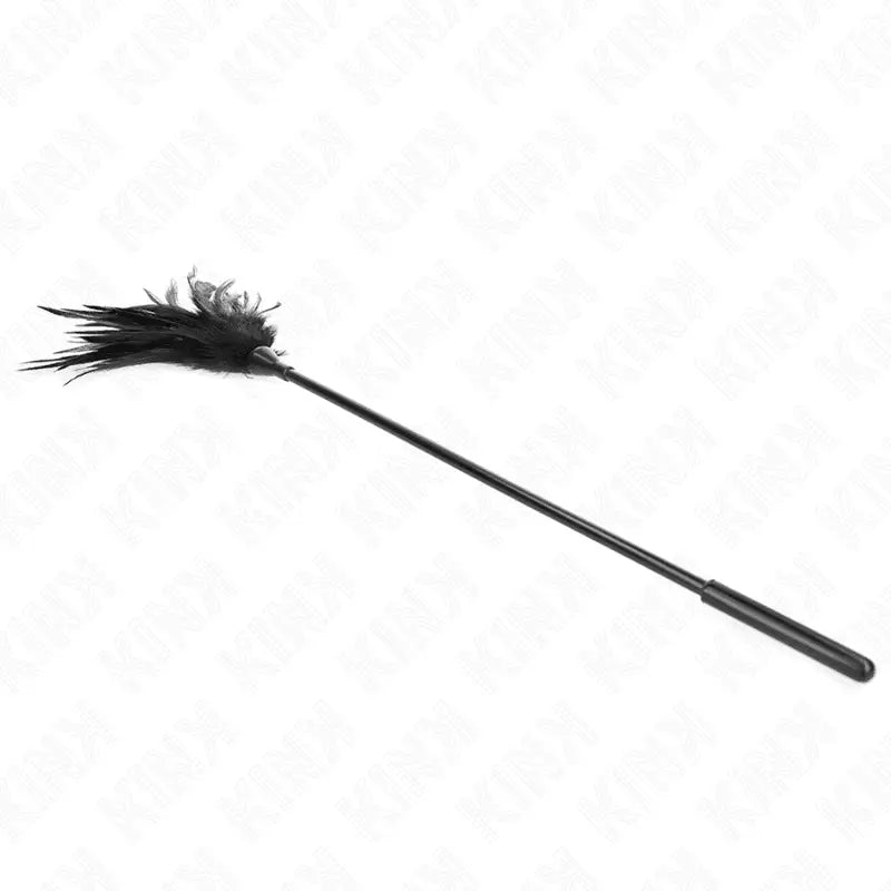 KINK - MÚLTIPLAS PENAS DE CÓCEGAS PRETAS 45 CM - Sexshoptuga