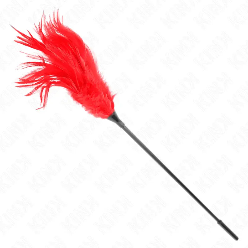 KINK - MÚLTIPLAS PENAS DE CÓCEGAS VERMELHAS 45 CM - Sexshoptuga