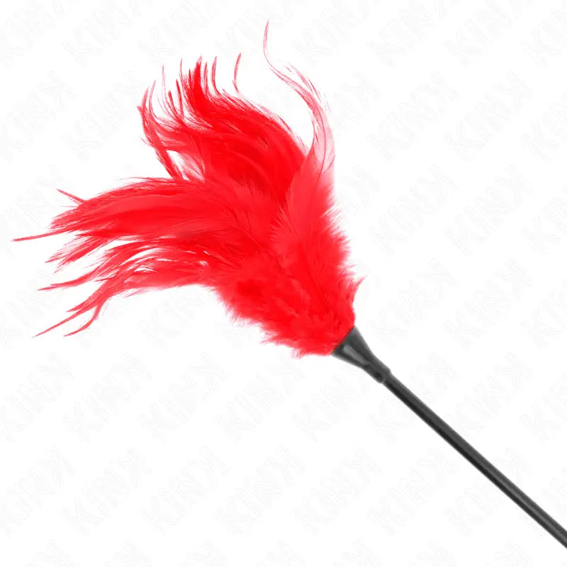 KINK - MÚLTIPLAS PENAS DE CÓCEGAS VERMELHAS 45 CM - Sexshoptuga
