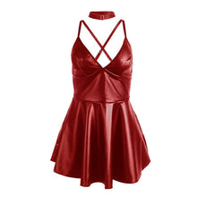 SUBBLIME - 955403 VESTIDO COM ALÇAS DE COURO BORDÔ L/XL - Sexshoptuga 
