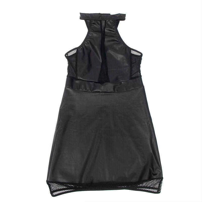 SUBBLIME - 955489 VESTIDO DECOTE HALTER COM TRANSPARÊNCIAS PRETO L/XL - Sexshoptuga 