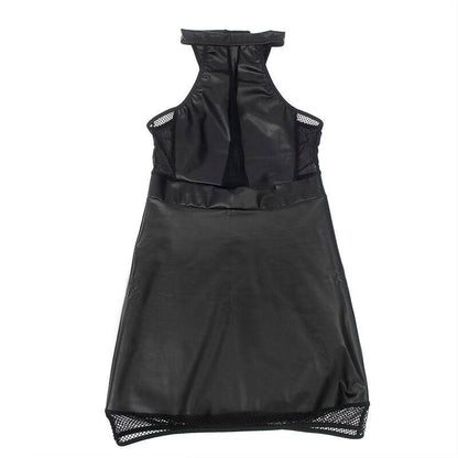 SUBBLIME - 955489 VESTIDO DECOTE HALTER COM TRANSPARÊNCIAS PRETO L/XL - Sexshoptuga 