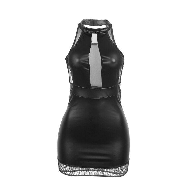 SUBBLIME - 955489 VESTIDO DECOTE HALTER COM TRANSPARÊNCIAS PRETO L/XL - Sexshoptuga 