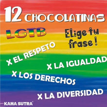 PRIDE - CAIXA DE 12 BARRAS DE CHOCOLATE COM BANDEIRA LGBT - Sexshoptuga 