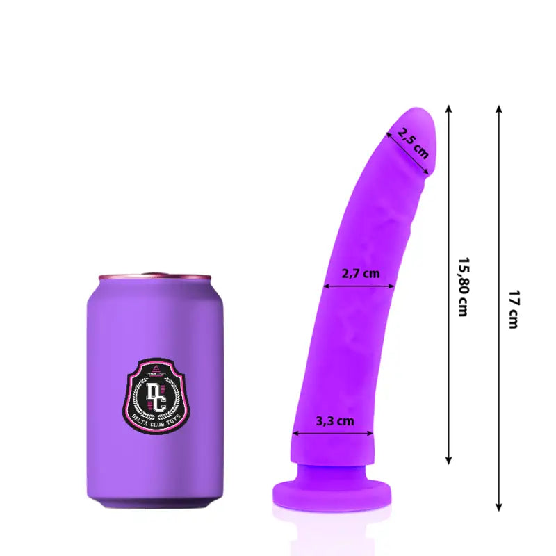 Dildo Médico de Silicone Lilás Delta Club 17 cm 3 cm