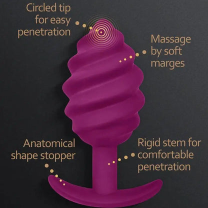 G-VIBE - GPLUG TWIST 2 PLUG ANAL ROXO - Sexshoptuga 