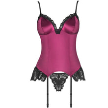 LIVCO CORSETTI FASHION - AGRAFENA CF 90436 CORSET + TANGA BORGONHA S/M - Sexshoptuga 