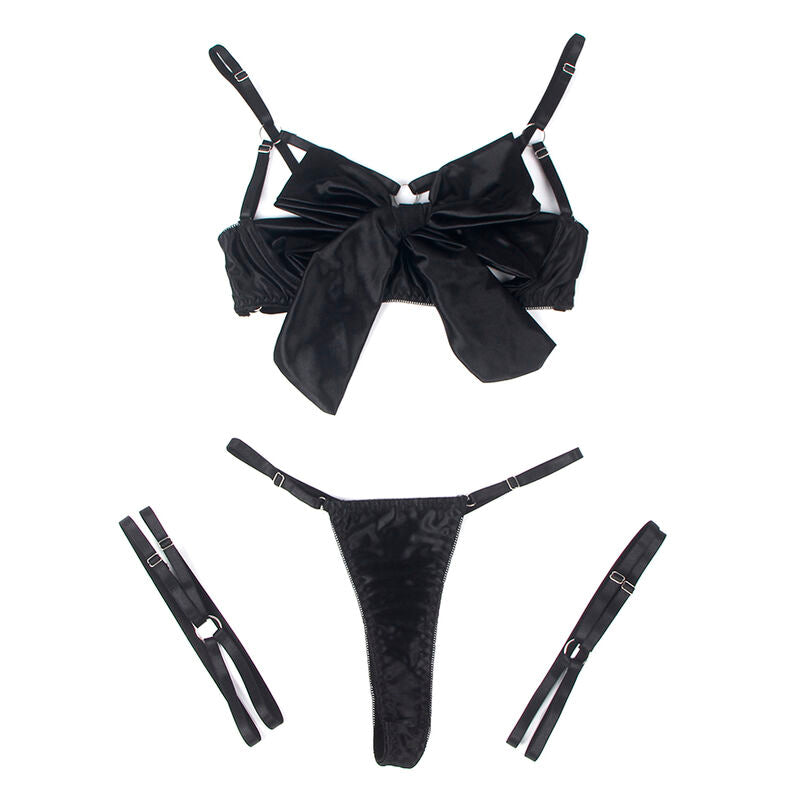 SUBBLIME - 955205 CONJUNTO DE SUTIÃ COM LAÇO PRETO AJUSTÁVEL L/XL - Sexshoptuga 