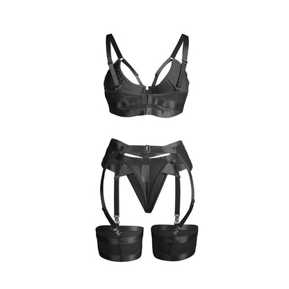 SUBBLIME - 955243 SUTIÃ BONDAGE PRETO COM CONJUNTO DE LIGA L/XL - Sexshoptuga 