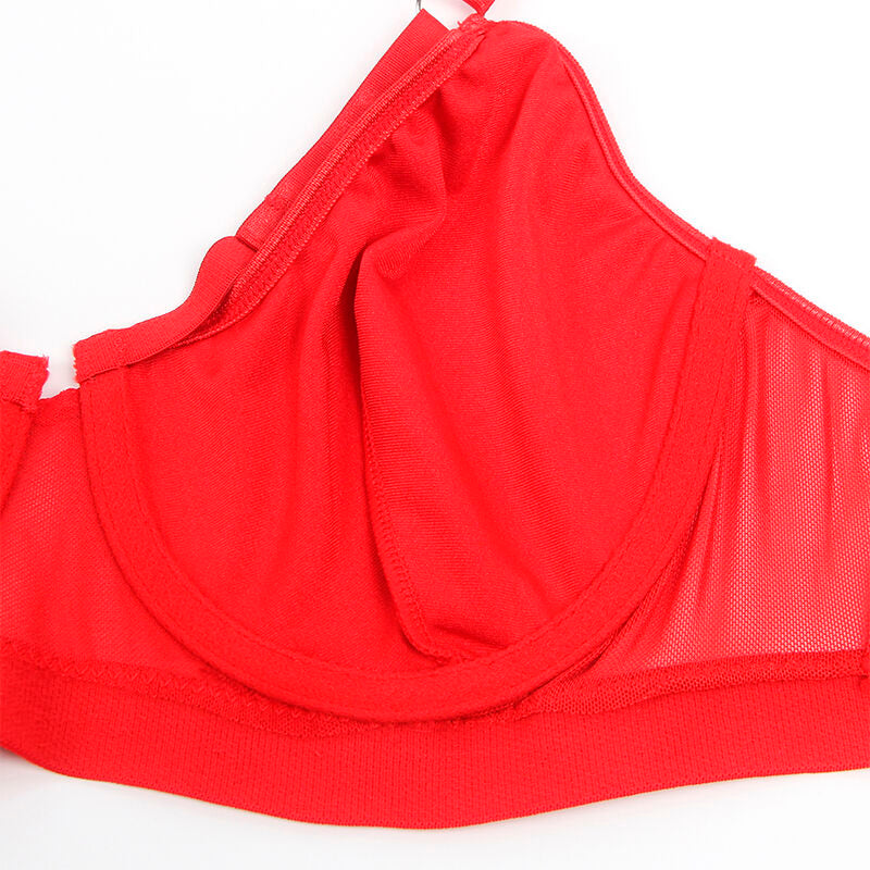 SUBBLIME - 955267 SUTIÃ BONDAGE VERMELHO COM CONJUNTO DE LIGA L/XL - Sexshoptuga 