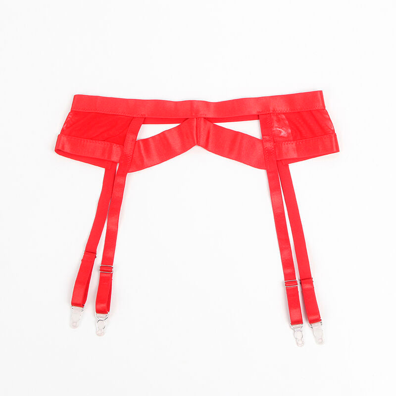 SUBBLIME - 955267 SUTIÃ BONDAGE VERMELHO COM CONJUNTO DE LIGA L/XL - Sexshoptuga 