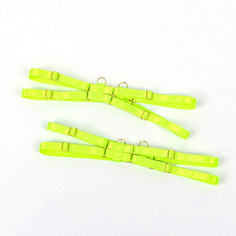 SUBBLIME - 955281 CONJUNTO DE SUTIÃ COM COLAR E DETALHES NAS PERNAS VERDE FLUORESCENTE L/XL - Sexshoptuga 