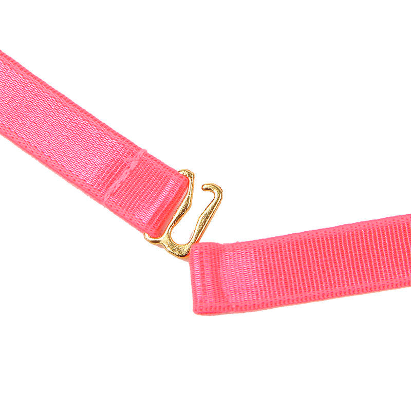 SUBBLIME - 955304 CONJUNTO DE SUTIÃ COM COLAR E DETALHES NAS PERNAS ROSA FLUORESCENTE L/XL - Sexshoptuga 