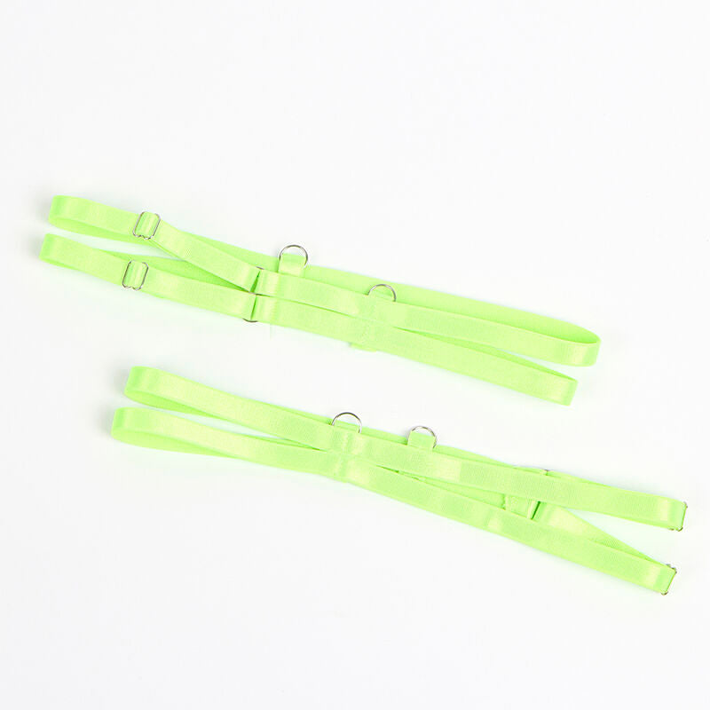 SUBBLIME - 955328 CONJUNTO DE SUTIÃ COM RENDA E LINHAS DE LIGA VERDE E AZUL L/XL - Sexshoptuga 