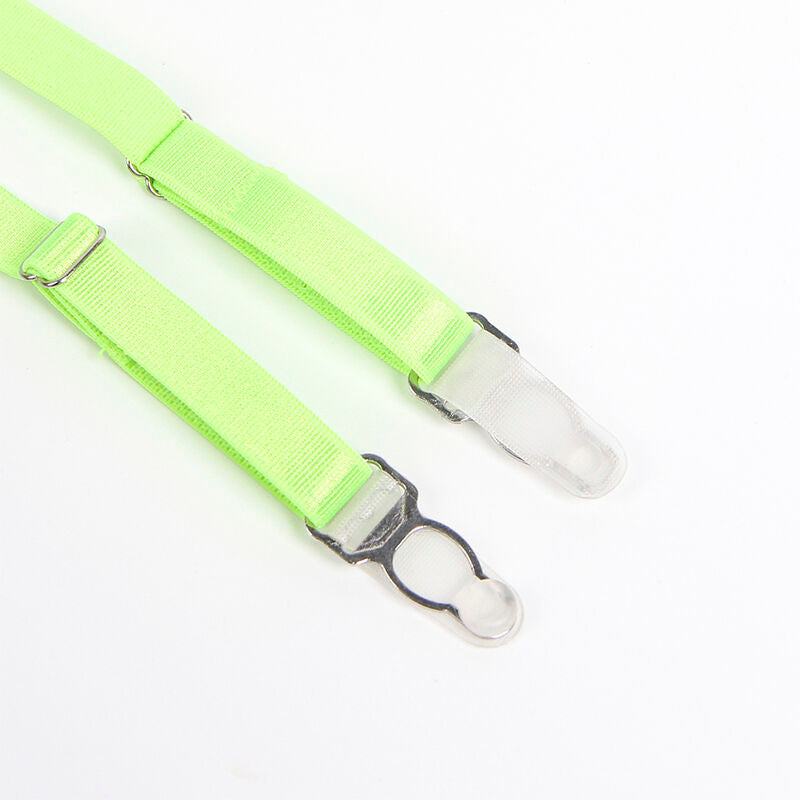 SUBBLIME - 955328 CONJUNTO DE SUTIÃ COM RENDA E LINHAS DE LIGA VERDE E AZUL L/XL - Sexshoptuga 