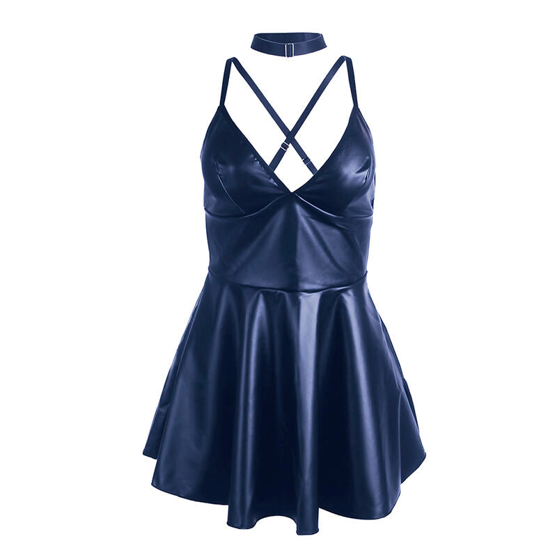 SUBBLIME - 955427 VESTIDO COM ALÇAS DE COURO AZUL L/XL - Sexshoptuga 