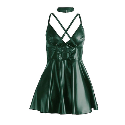 SUBBLIME - 955441 VESTIDO COM ALÇAS DE COURO VERDE L/XL - Sexshoptuga 