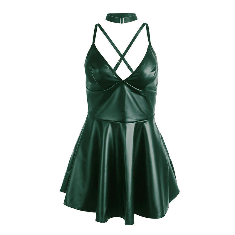 SUBBLIME - 955441 VESTIDO COM ALÇAS DE COURO VERDE L/XL - Sexshoptuga 