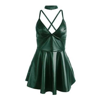SUBBLIME - 955441 VESTIDO COM ALÇAS DE COURO VERDE L/XL - Sexshoptuga 
