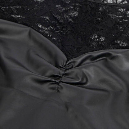 SUBBLIME - 955595 VESTIDO MANGA COMPRIDA COM RENDA PRETA S/M - Sexshoptuga 