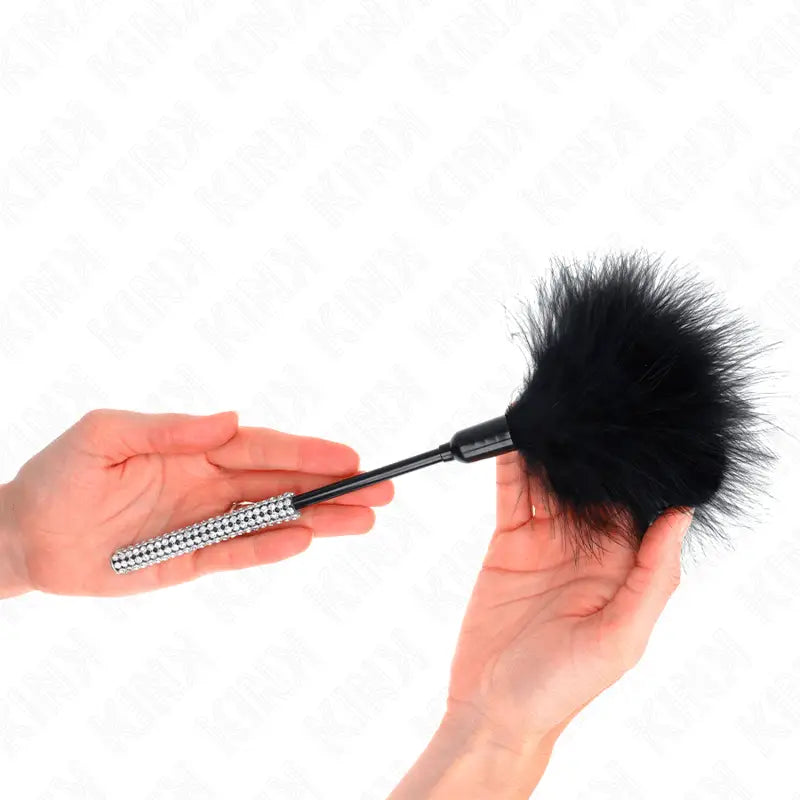 KINK - PENAS DE CÓCEGAS COM CABO DE Strass 27 CM - Sexshoptuga 
