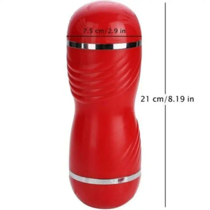 ARMONY - MASTURBADOR DUPLO VAGINA E BOCA VERMELHA - Sexshoptuga 