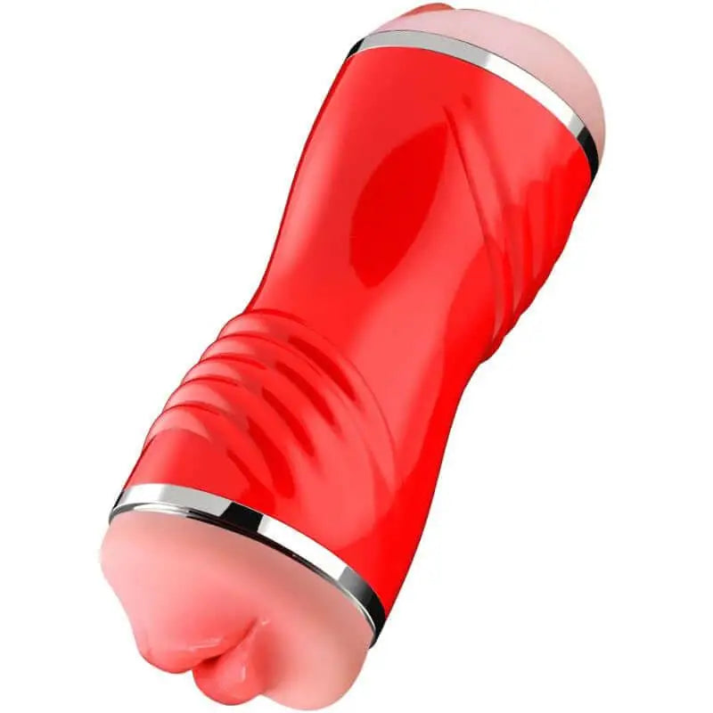 ARMONY - MASTURBADOR DUPLO VAGINA E BOCA VERMELHA - Sexshoptuga 