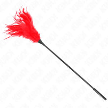 KINK - MÚLTIPLAS PENAS DE CÓCEGAS VERMELHAS 45 CM - Sexshoptuga 